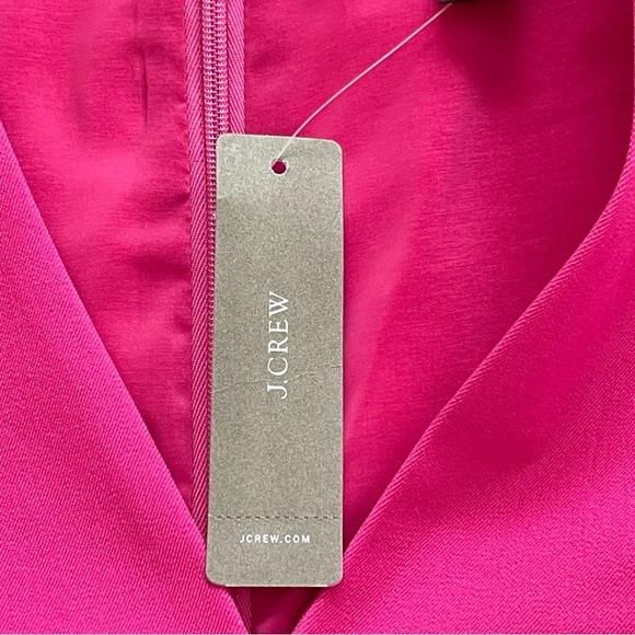 J.Crew V-NECK BI-STRETCH COTTON SHEATH DRESS IN SOFT FUCHSIA office modest - Picture 7 of 10